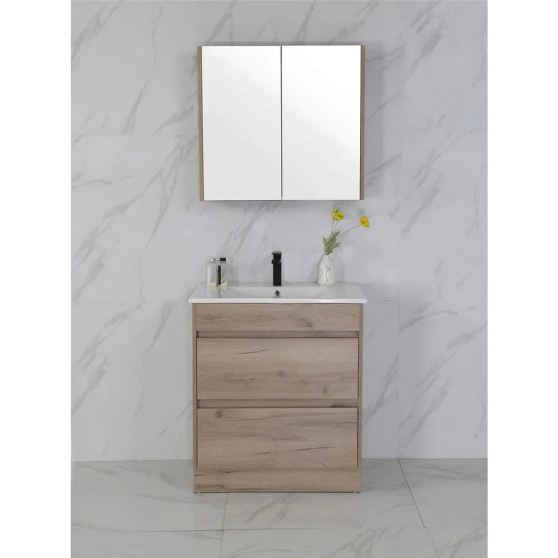 Aulic Max Timber Look Free Standing Vanity 1500mm Double Bowls