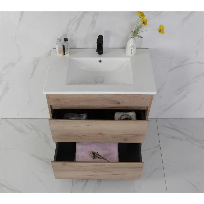 Aulic Max Timber Look Free Standing Vanity 1500mm Double Bowls