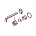 NERO Mecca Wall Basin/Bath Mixer Seperate Back Plate Handle up Trim Kits Only