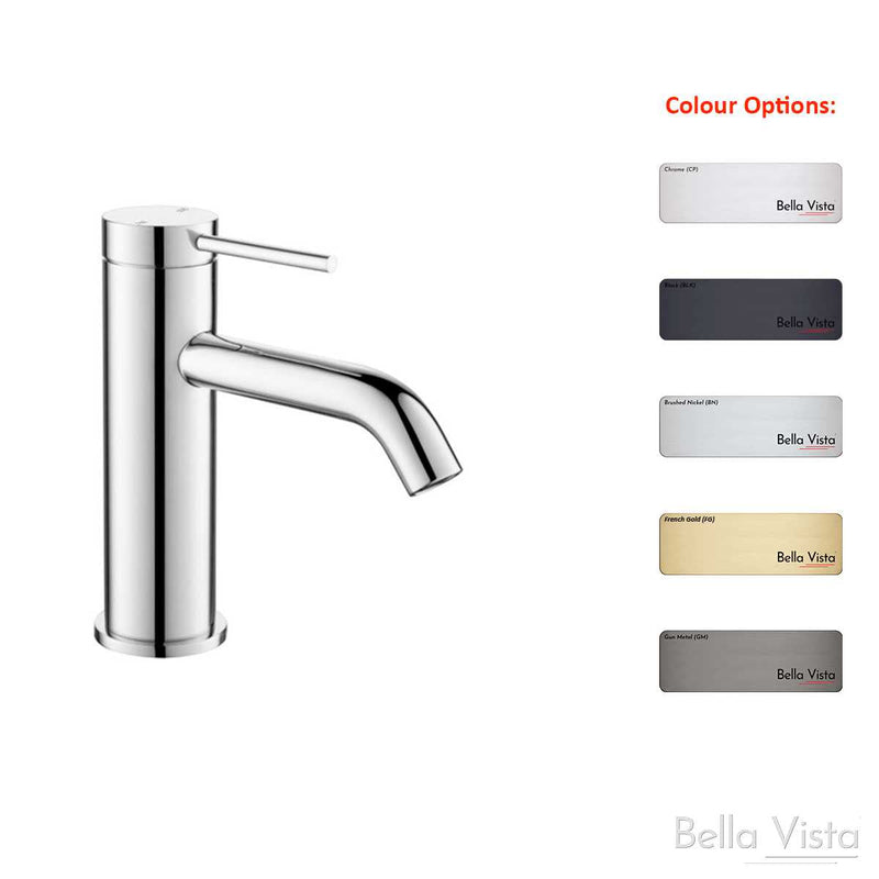 Bella Vista Mica Basin Mixer - Chrome, Black, Brushed Nickel, Gunmetal, French Gold