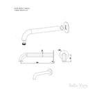 Bella VistaMica Bath Spout 220mm