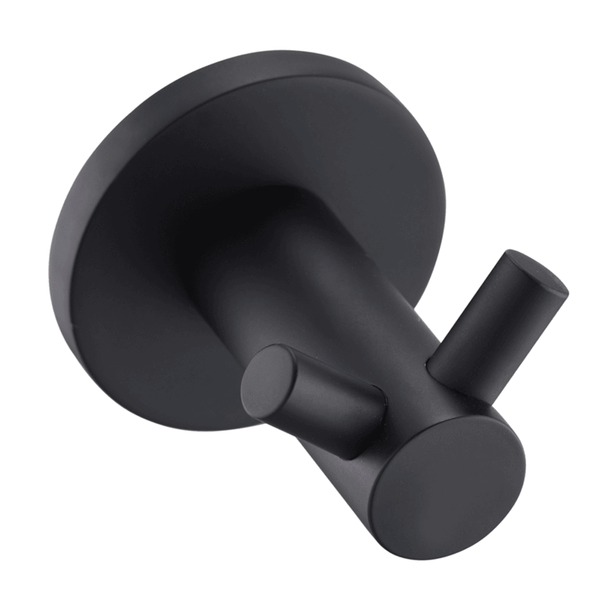 Bella Vista Mica Matte Black Double Robe Hook