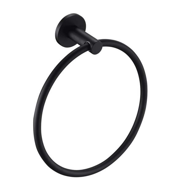 Bella Vista Mica Matte Black Hand Towel Ring