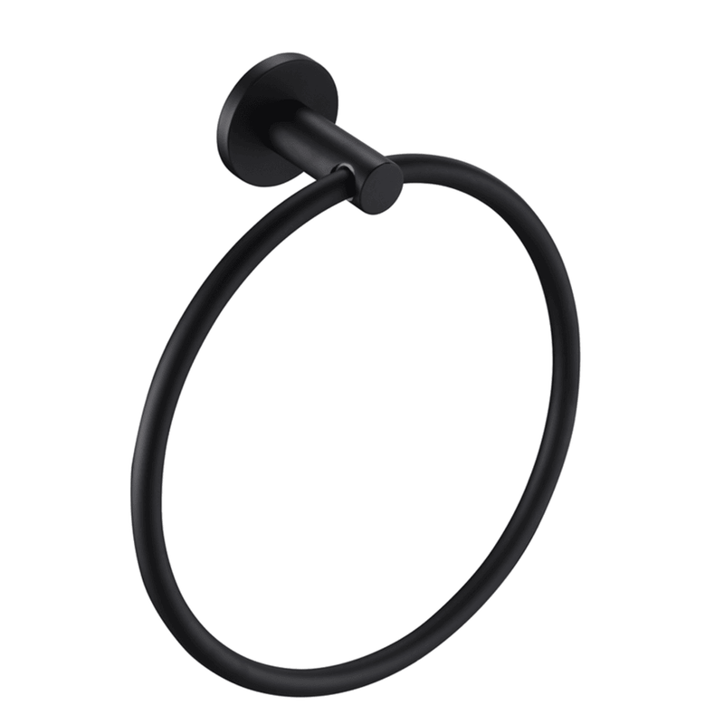 Bella Vista Mica Matte Black Hand Towel Ring