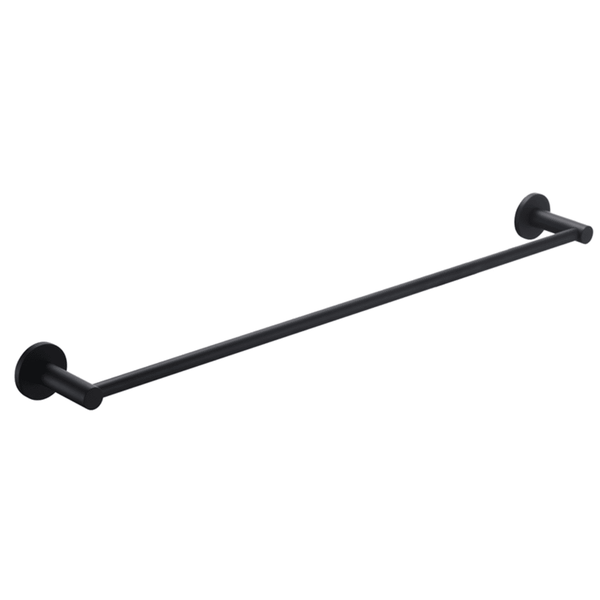 Bella Vista Mica Matte Black Single Towel Rail - 800mm