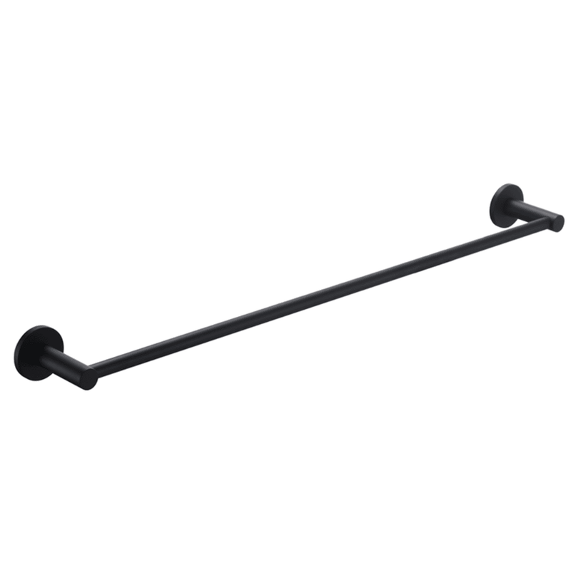 Bella Vista Mica Matte Black Single Towel Rail - 800mm