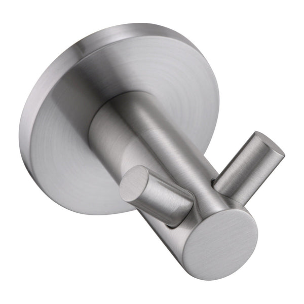Bella Vista Mica Brushed Nickel Double Robe Hook