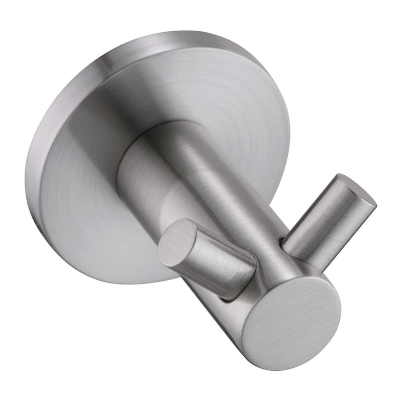 Bella Vista Mica Brushed Nickel Double Robe Hook