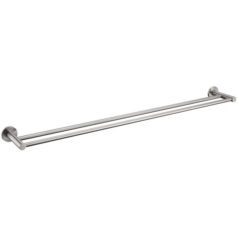 Bella Vista Mica Brushed Nickel Double Towel Rail - 800mm