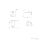 Bella Vista Mica Brushed Nickel Robe Hook