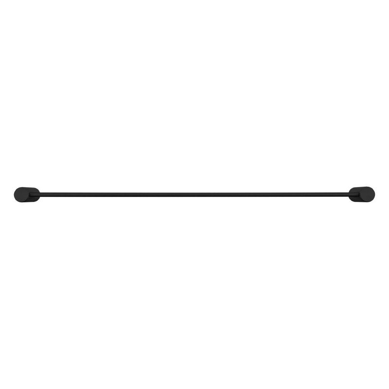 Bella Vista Mica Fluted Matte Black Double Towel Rail - 800mm