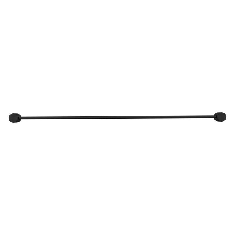 Bella Vista Mica Fluted Matte Black Single Towel Rail - 800mm