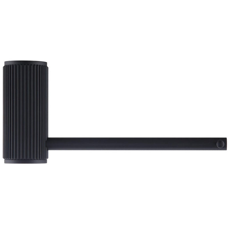 Bella Vista Mica Fluted Matte Black Toilet Paper Holder