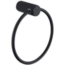 Bella Vista Mica Fluted Matte Black Towel Ring