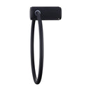 Bella Vista Mica Fluted Matte Black Towel Ring