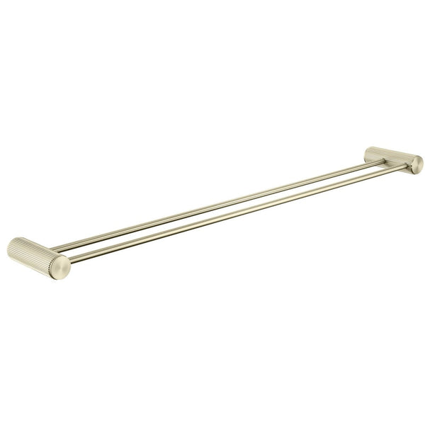 Bella Vista Mica Fluted French Gold Double Towel Rail - 800mm