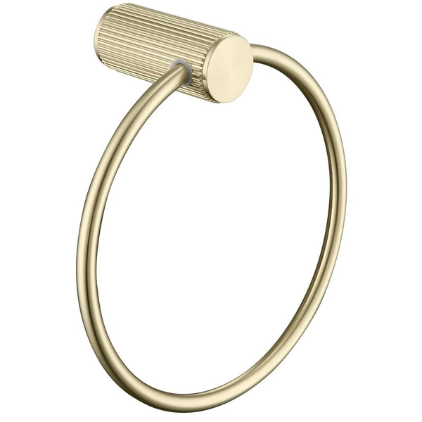Bella Vista Mica Fluted French Gold Towel Ring