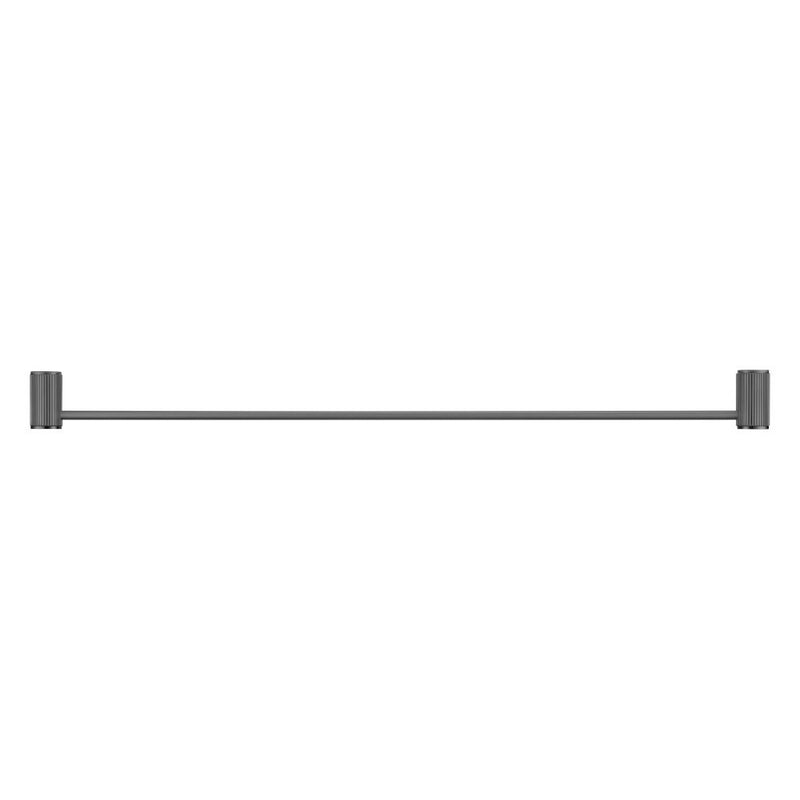 Bella Vista Mica Fluted Gun Metal Single Towel Rail - 800mm