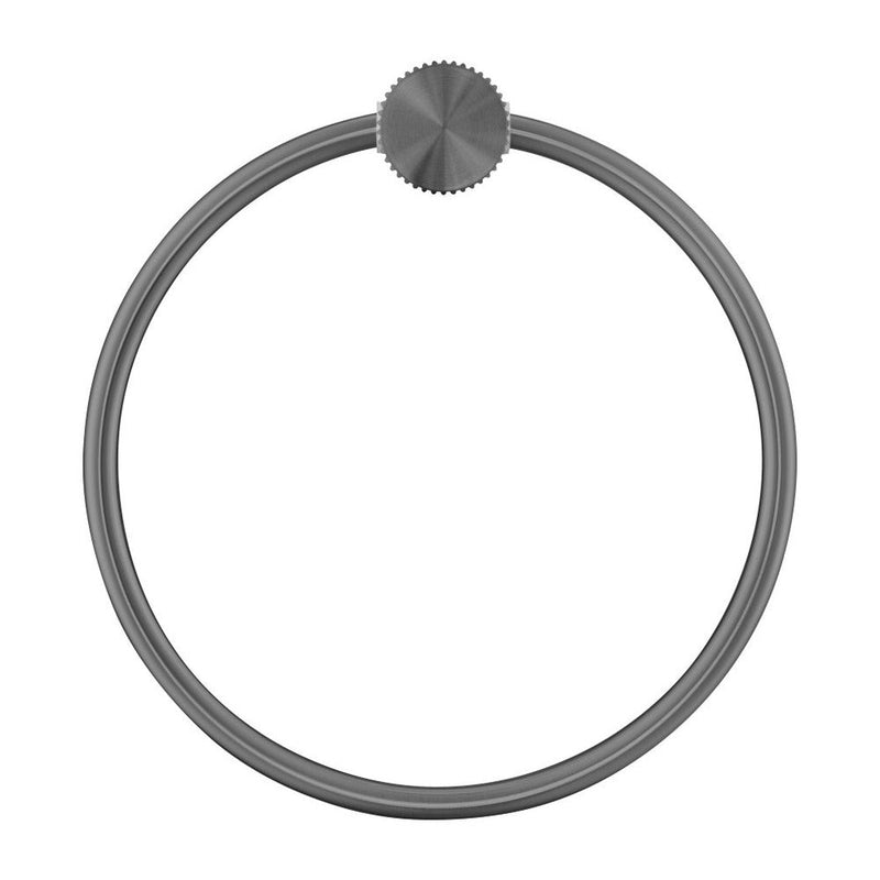Bella Vista Mica Fluted Gun Metal Towel Ring