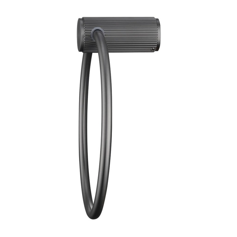 Bella Vista Mica Fluted Gun Metal Towel Ring