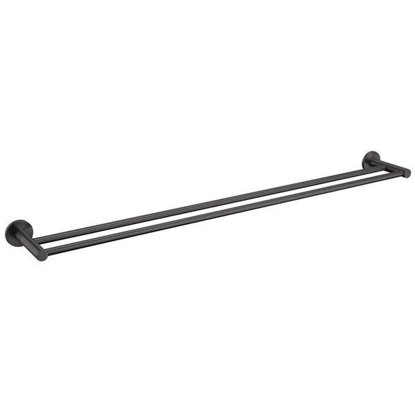 Bella Vista Mica Gun Metal Double Towel Rail - 800mm