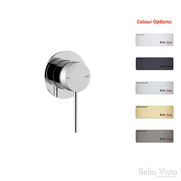 Bella Vista Mica Shower Mixer- Chrome, Black, Brushed Nickel, Gunmetal, French Gold