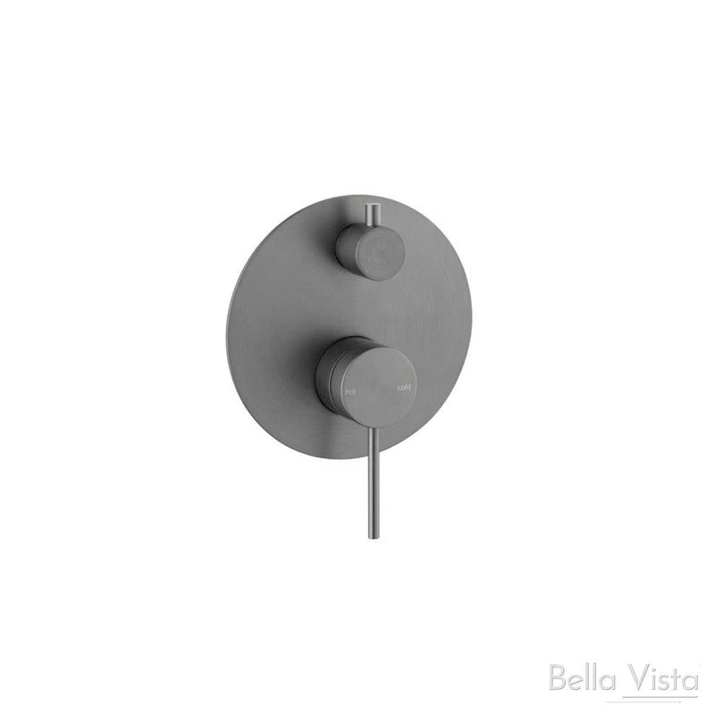 Bella Vista Mica Shower mixer with Diverter with Back Plate- Chrome, Black, Brushed Nickel, Gunmetal, French Gold