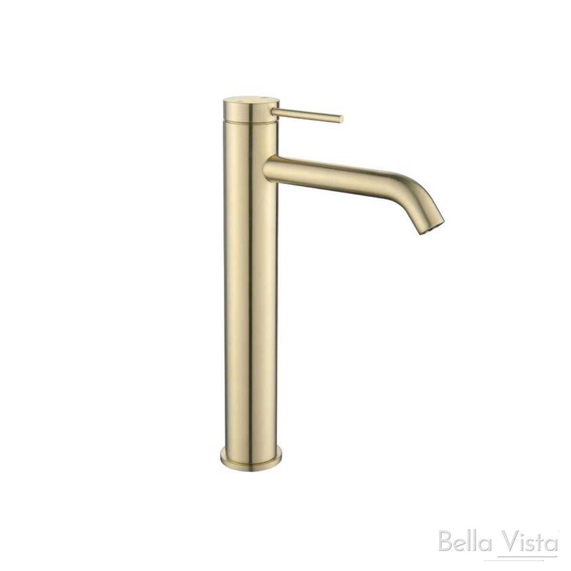 Bella Vista Mica Tall Basin Mixer - Chrome, Black, Brushed Nickel, Gunmetal, French Gold
