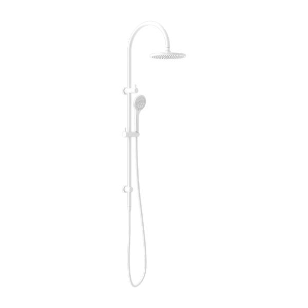 NERO MECCA TWIN SHOWER WITH AIR SHOWER MATTE WHITE