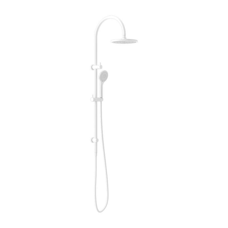 NERO MECCA TWIN SHOWER WITH AIR SHOWER MATTE WHITE