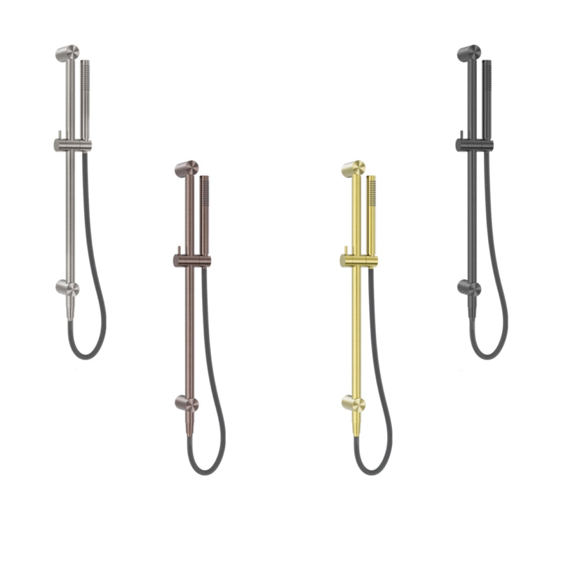 NERO ZEN SHOWER RAIL WITH OUTDOOR SHOWER HOSE BRUSHED BRONZE