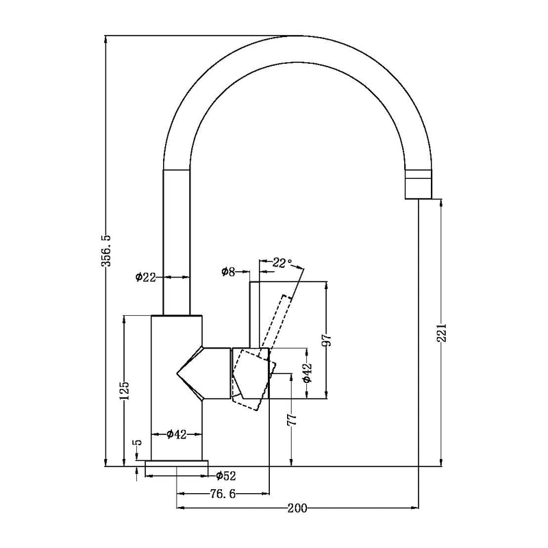 NERO Zen SS316L  Kitchen Mixer