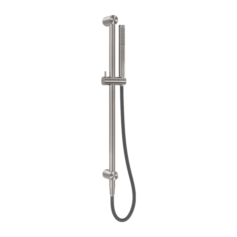 NERO ZEN SHOWER RAIL WITH OUTDOOR SHOWER HOSE BRUSHED NICKEL