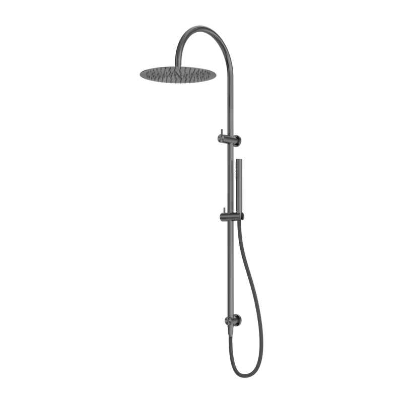 NERO ZEN TWIN SHOWER WITH OUTDOOR SHOWER HOSE GRAPHITE