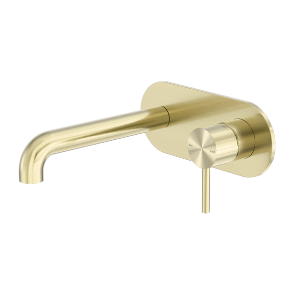 NERO Zen SS316L Wall Basin/Bath Mixer 185mm/230mm Spout