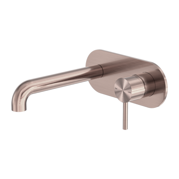 NERO Zen SS316L Wall Basin/Bath Mixer 185mm/230mm Spout