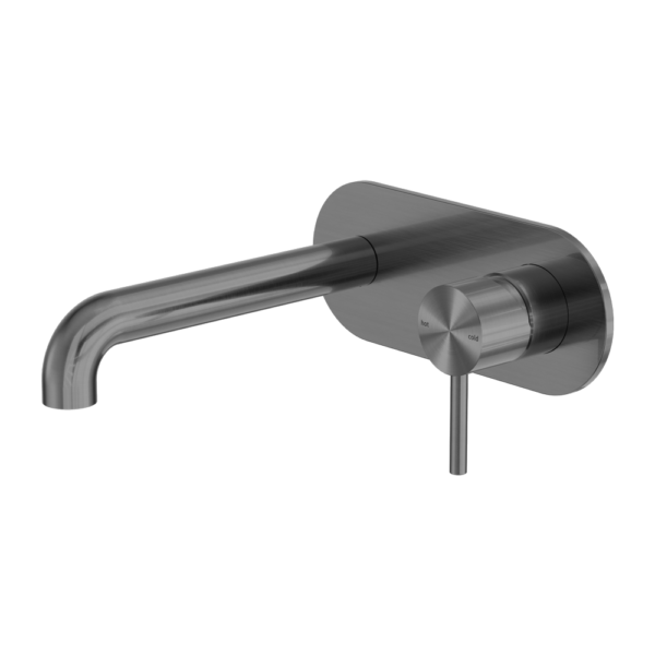 NERO Zen SS316L Wall Basin/Bath Mixer 185mm/230mm Spout