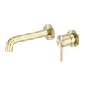 NERO Zen SS316L Wall Basin/Bath Mixer Seperate Back Plate 185mm/230mm Spout