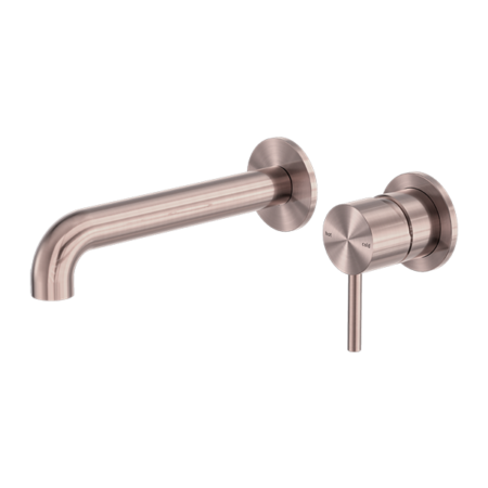 NERO Zen SS316L Wall Basin/Bath Mixer Seperate Back Plate 185mm/230mm Spout