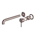 NERO Zen SS316L Wall Basin/Bath Mixer Separate Back Plate 185mm Spout (Trim Kit Only)