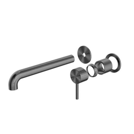 NERO Zen SS316L Wall Basin/Bath Mixer Separate Back Plate 185mm Spout (Trim Kit Only)