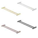 NERO ZEN NON-HEATED DOUBLE TOWEL RAIL GRAPHITE (AVAILABLE IN 600MM AND 800MM)