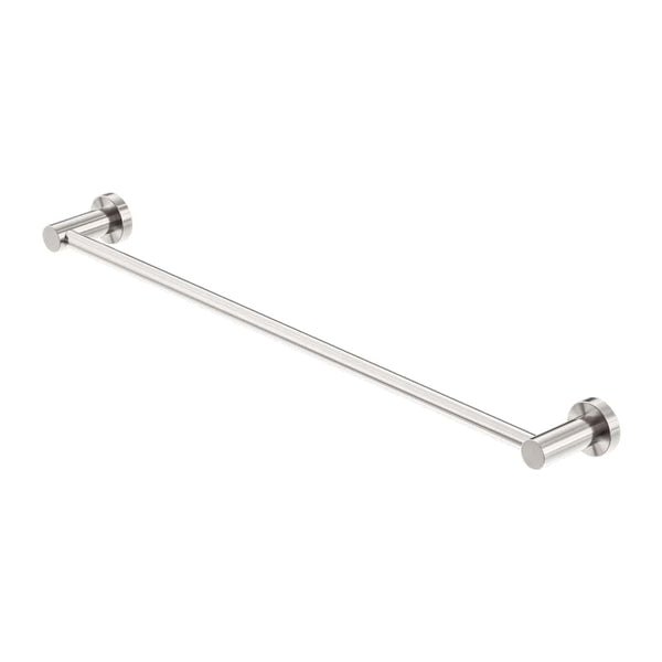 NERO MECCA SINGLE NON-HEATED TOWEL RAIL BRUSHED NICKEL (AVAILABLE IN 600MM AND 800MM)