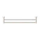 NERO MECCA DOUBLE NON-HEATED TOWEL RAIL BRUSHED NICKEL (AVAILABLE IN 600MM AND 800MM)