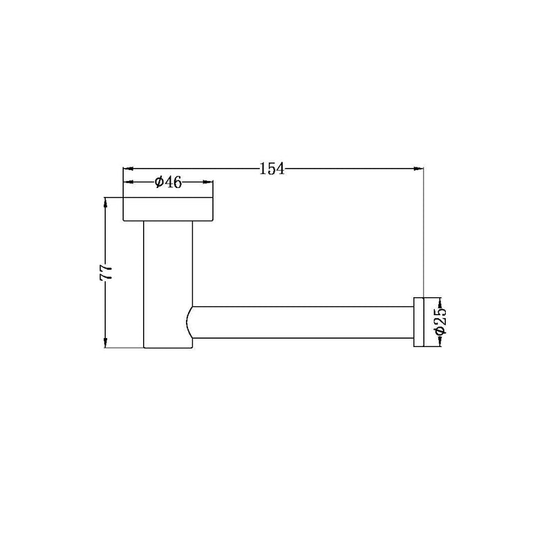 NERO MECCA TOILET ROLL HOLDER 150MM CHROME