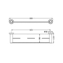 NERO MECCA METAL SHOWER SHELF BRUSHED NICKEL