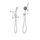 NERO MECCA SHOWER ON BRACKET WITH AIR SHOWER CHROME