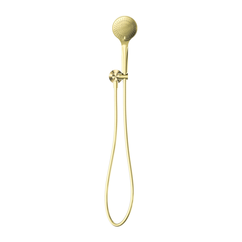 NERO MECCA SHOWER ON BRACKET WITH AIR SHOWER BRUSHED GOLD