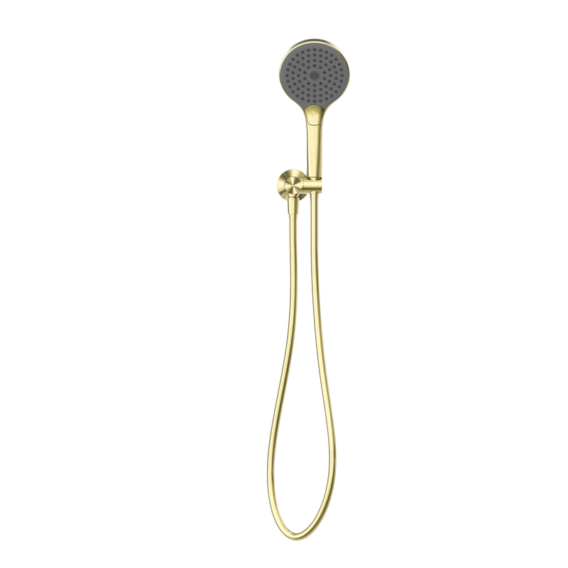 NERO MECCA SHOWER ON BRACKET WITH AIR SHOWER II BRUSHED GOLD