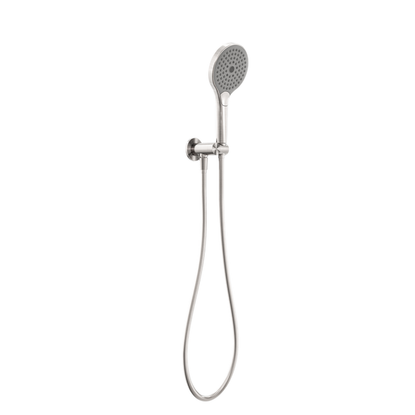 NERO MECCA SHOWER ON BRACKET WITH AIR SHOWER II BRUSHED NICKEL